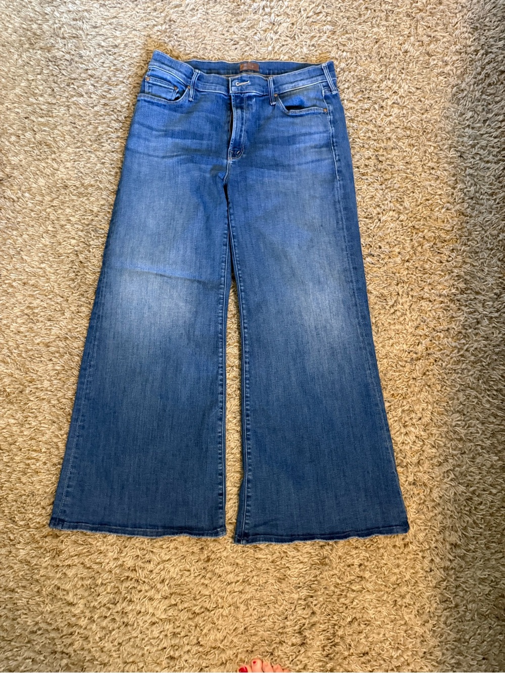 MOTHER wide leg denim jeans